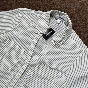 New, blue and white stripped top